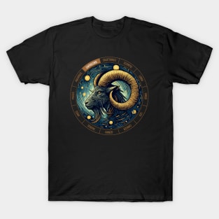 ZODIAC Capricorn - Astrological CAPRICORN - CAPRICORN - ZODIAC sign - Van Gogh style - 4 T-Shirt